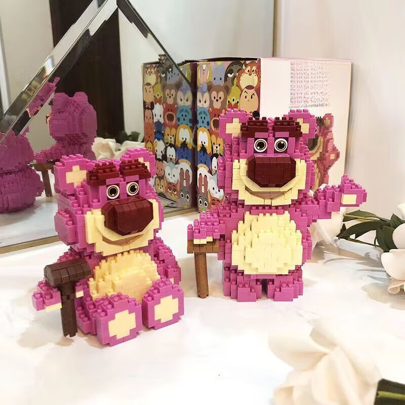 九鹿美兮玉桂狗积木微型小颗粒拼装积木梦幻独角兽网红礼积木儿童颗粒大号 猫和老鼠【火】 礼盒装+拆件工具+免费补件