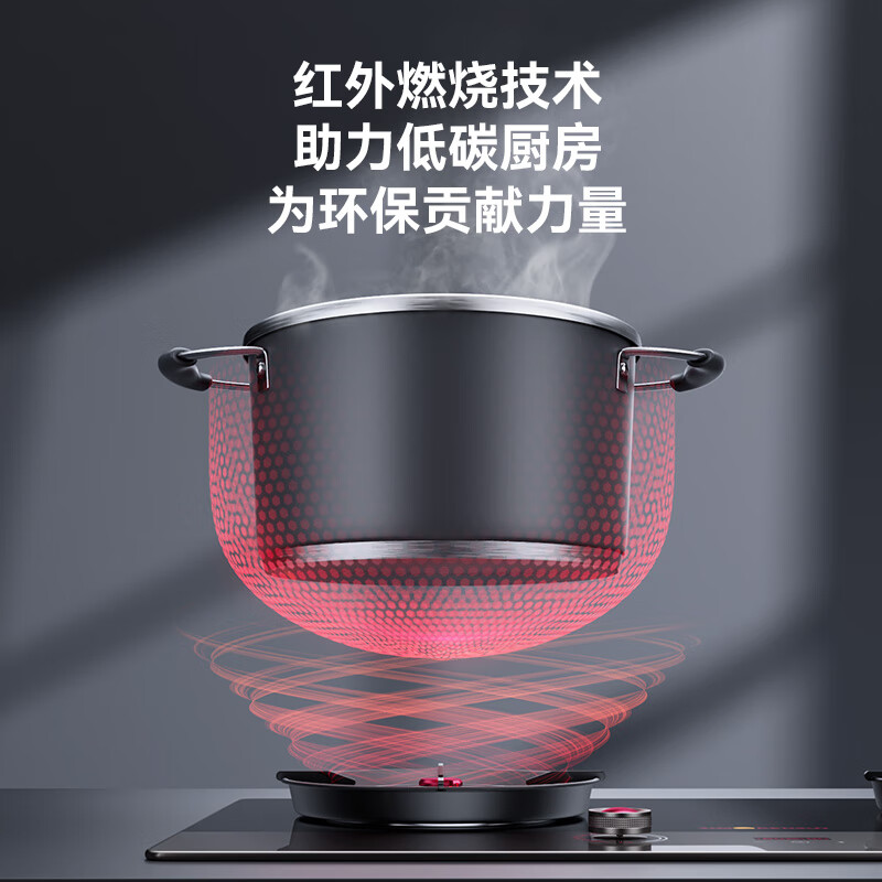 红日（RedSun）红宝石S75/H72智能语音180min任意定时红外线聚能灶家用健康猛火节能燃气煤气双灶具纳米易清洁 聚能猛火72%高热效率H72S【定时款】 天然气