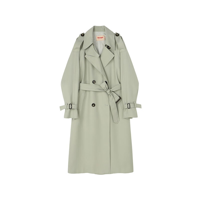 VEGA CHANG风衣女中长款2026春季知识分子大衣小个子英伦风外套 摩卡棕 XS