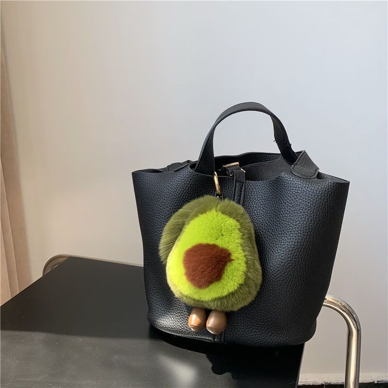 迪士尼(Disney)真獭兔毛牛油果汽车钥匙扣挂件ins可爱毛绒个性玩偶书包包挂饰女 牛油果(没腿)