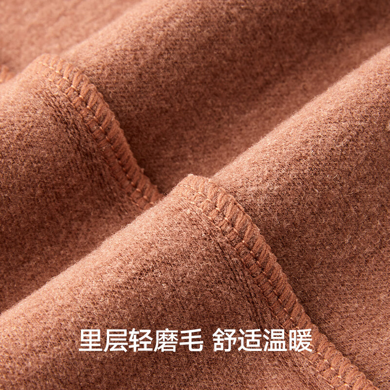 曼妮芬【倍暖】保暖套装女士保暖内衣套装舒适保暖衣打底秋衣秋裤女礼物 120 咖色-单裤 中高腰保暖 不透风 L (165/95)