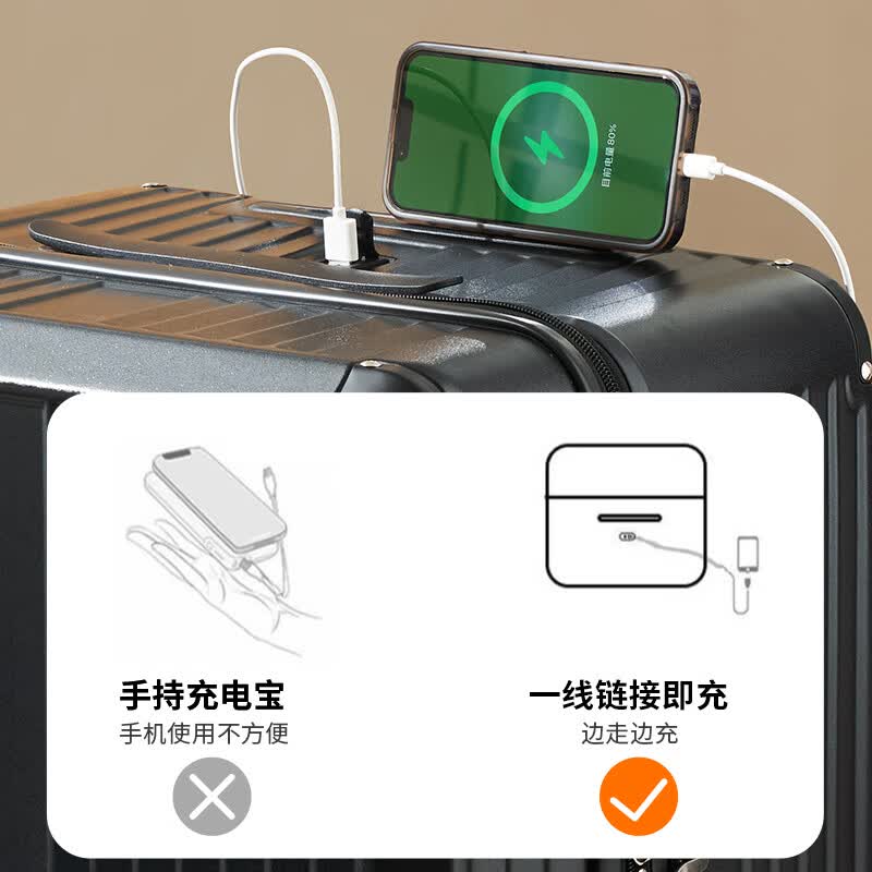 朗客德国大容量双层防爆拉链行李箱32寸超轻结实耐用旅行拉杆皮pc箱28 枪灰色-德国品质/双层防爆拉链款 30英寸 免费托运-加厚加大-适合上大学/长途