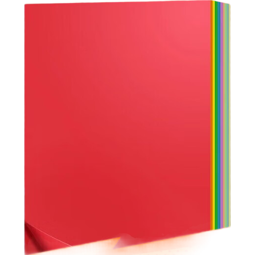 A4彩纸70g彩色打印纸复印纸加厚a4幼儿园学生剪纸办公电脑彩打纸红色手工纸儿童折纸 混色10色-A4/100张