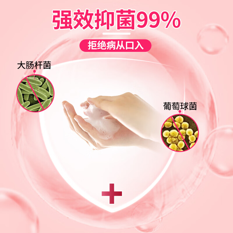 圣洁康 花朵泡泡抑菌洗手液 健康抑菌草莓味泡沫花瓣形洗手液 【草莓味】花朵洗手液300ml*2瓶