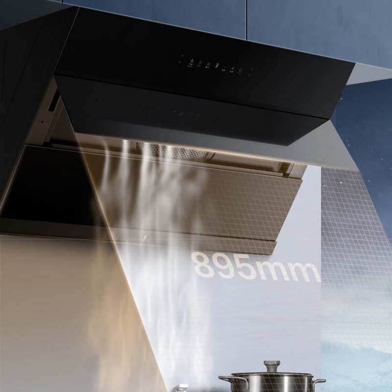 美珏好太太家用超白玻璃白色侧吸抽油烟机自动开合智能语音自动清洗大吸力油烟机炉灶套装 【烟灶套装】魅力黑自动开合+猛火双灶 上门安装