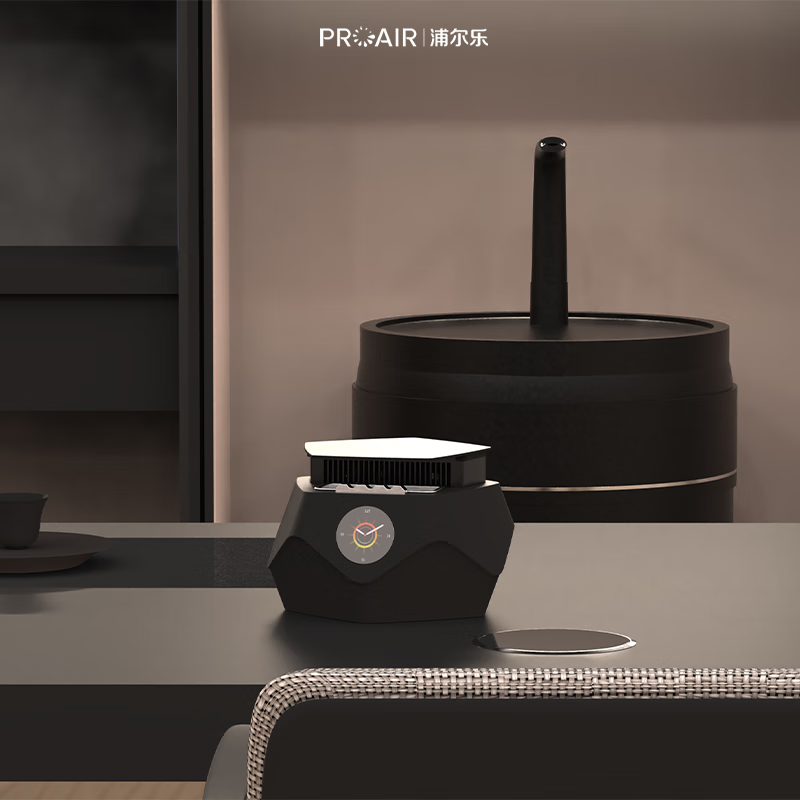 浦尔乐胜利V8智能烟灰缸除二手烟桌面空气净化器自动升降高端礼品送人送礼 黑色