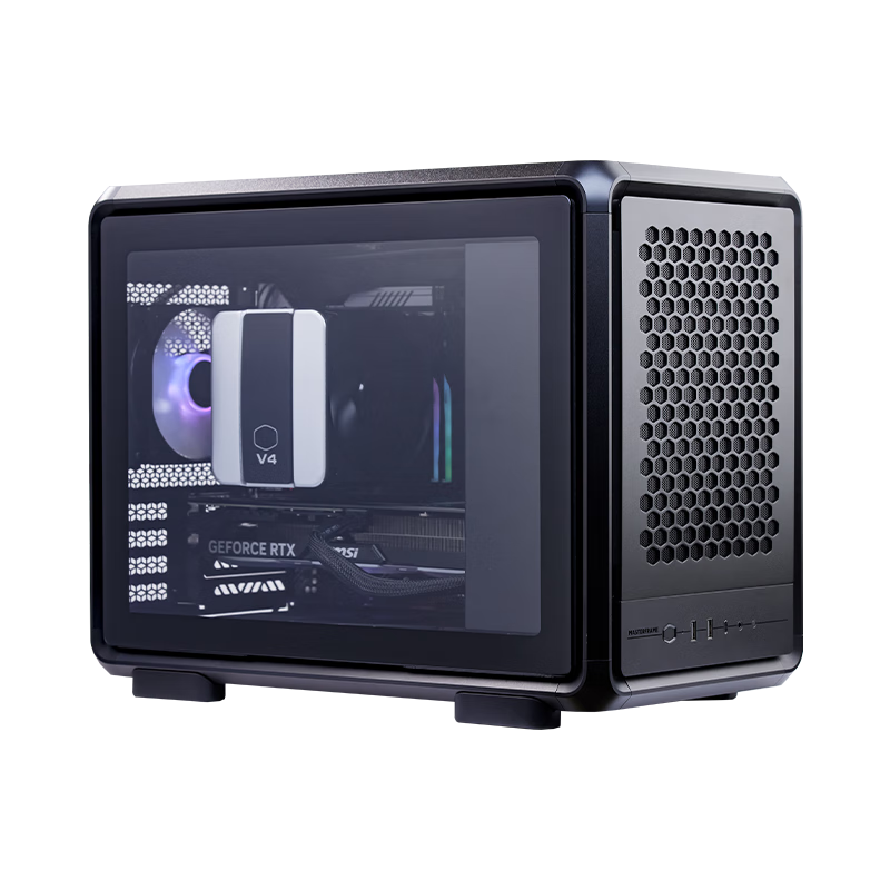 ��������CoolerMaster��MF400 Mesh��ɫ MATX���Ͻ������Ի��� �ɺ���/֧��360ˮ����/�������ϸǰ�/Ԥװ����/��������