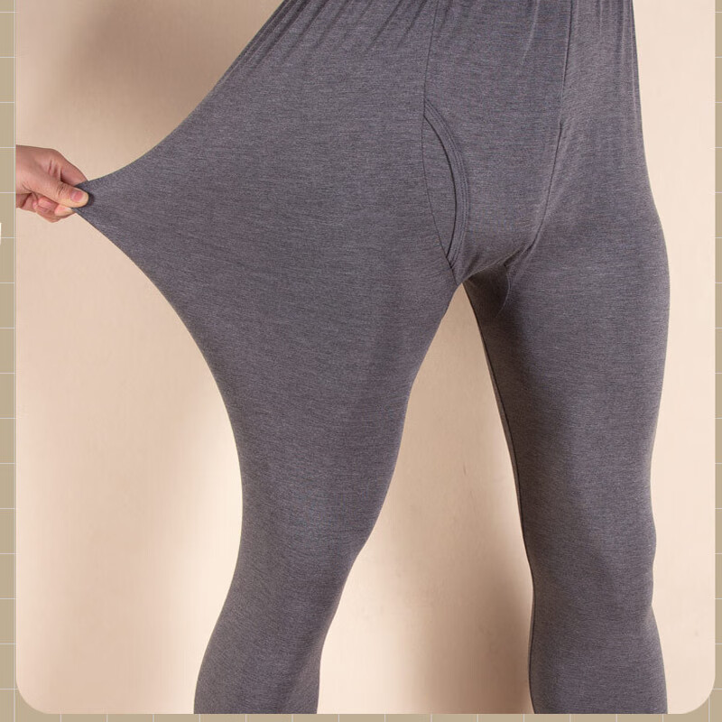 芝麻时光秋裤男 薄款 莫代尔 男士薄秋裤打底秋冬紧身裤修身衬裤线裤内穿 黑色 3XL 建议150-180斤