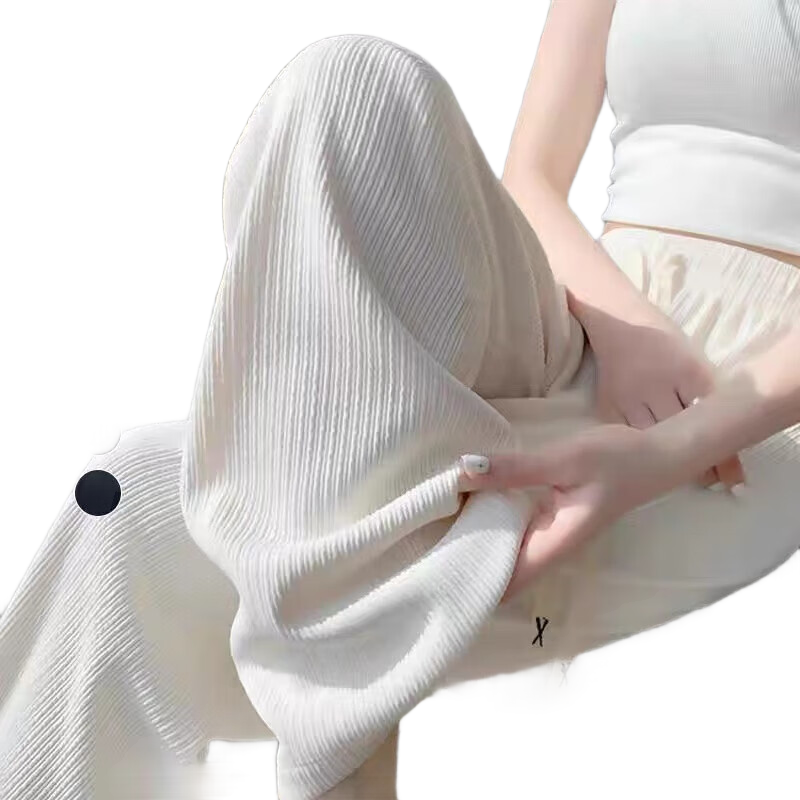 窄版阔腿裤女春秋2025新款小个子显瘦软糯云朵裤垂感直筒休闲裤子 紫色 L 【建议120-140斤】