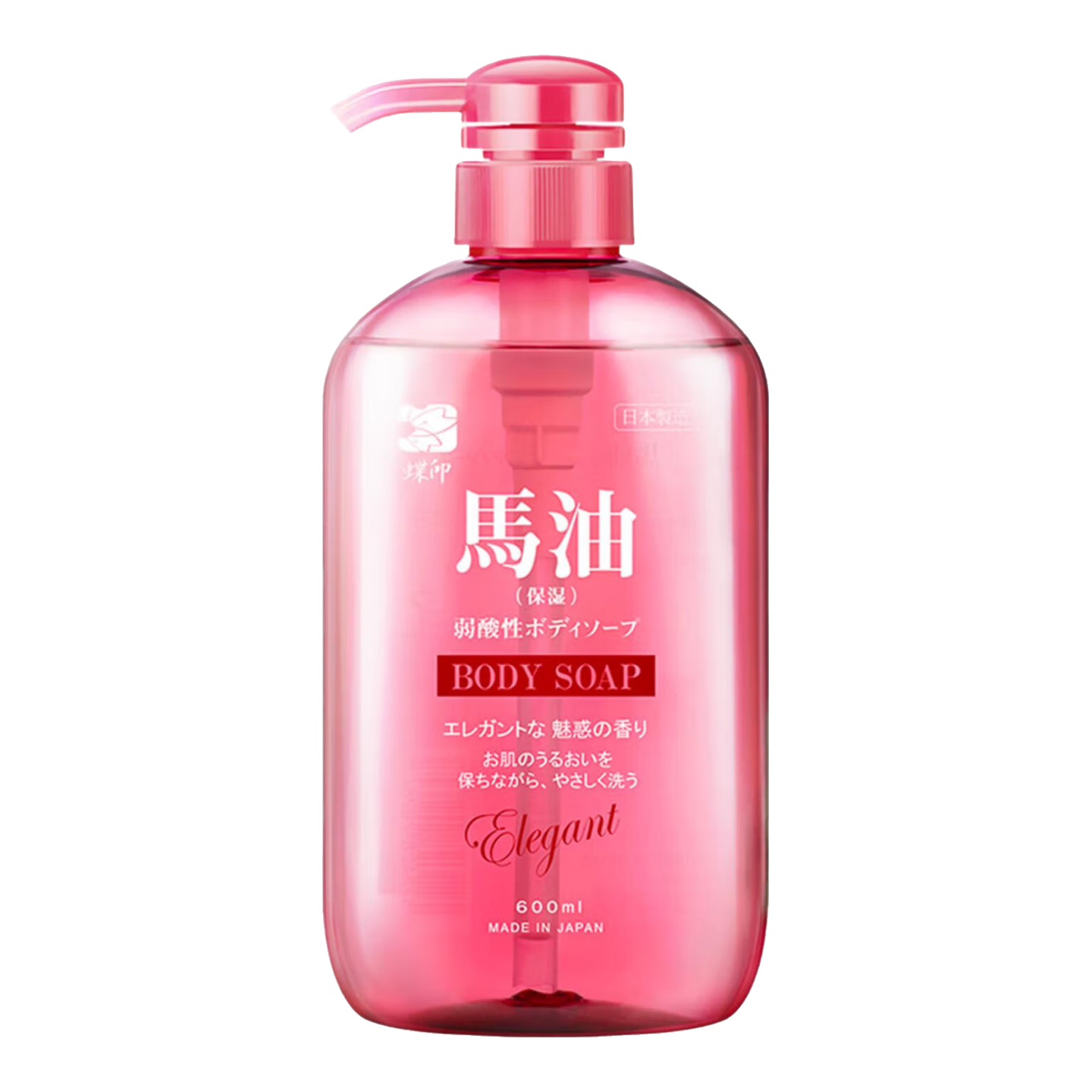 蝶印 日本進(jìn)口 北海道馬油珍珠精華沐浴露600ml櫻花香氛 亮澤嫩膚保濕