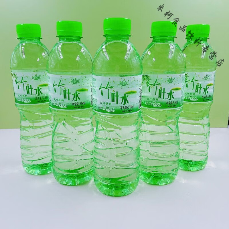 清凉水纯净水夏日饮品苏打水矿泉水 竹叶水518ml*24瓶塑膜包装 水润坊