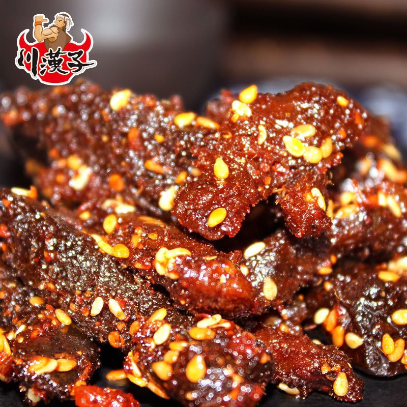 川妹子泡椒麻辣味牛肉干50g*10袋四川达州特产成都美食小吃零食 烧烤