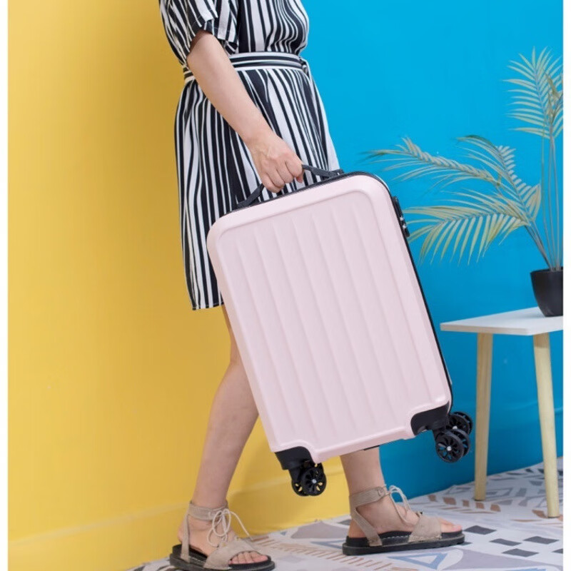 小米宝宝们官旗（MI)20学生旅行箱轮小型拉链密码新款拉杆箱登机行李箱密 多巴胺快乐黑 20寸