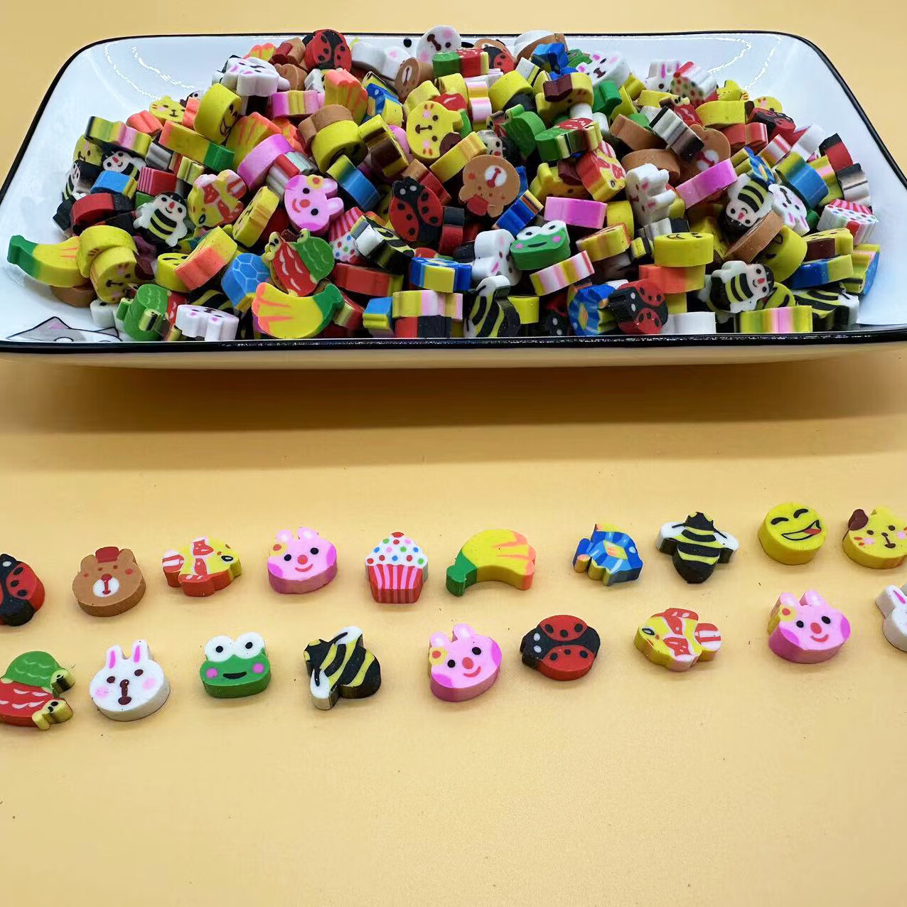 【甄选】创意卡通可动物形橡皮擦小学生橡皮擦儿童学习文具奖品礼 迷你卡通橡皮