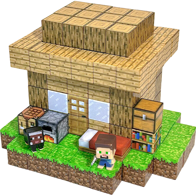 我的世界磁力方块强磁吸积木男女孩益智拼装礼物周边游戏3岁以上 磁力方块（102件）90方块+12公仔