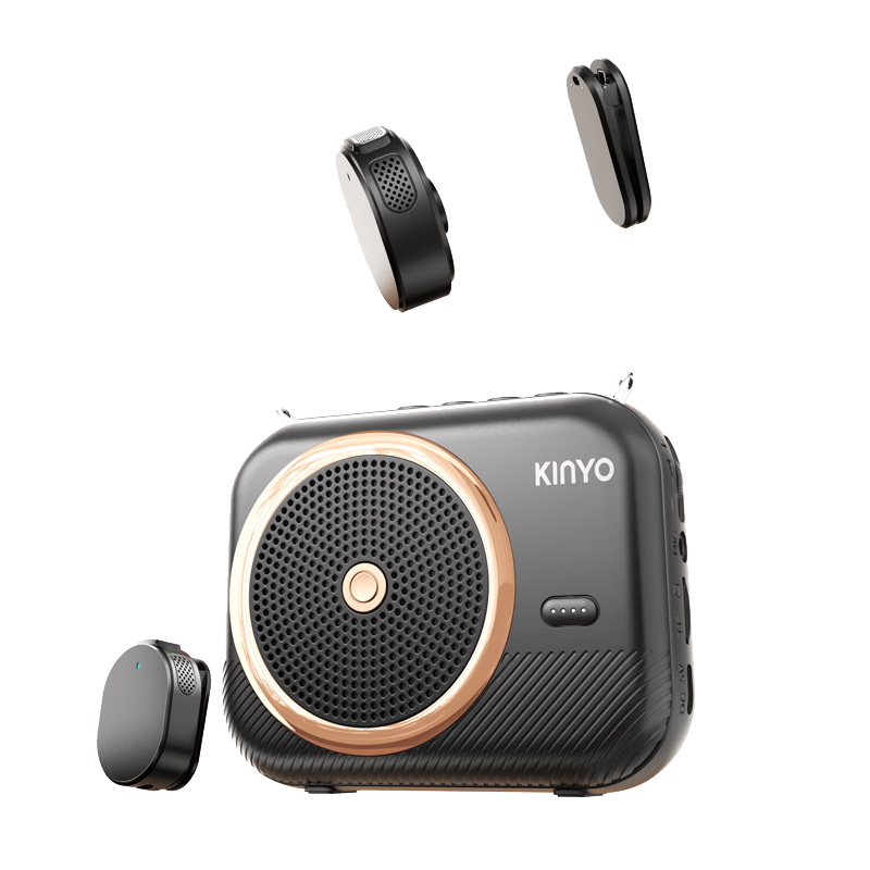 金運(yùn)【名師推薦丨超大音量】小蜜蜂擴(kuò)音器教師專用領(lǐng)夾麥克風(fēng)降噪防嘯叫一拖二導(dǎo)游戶外便攜講解器K21