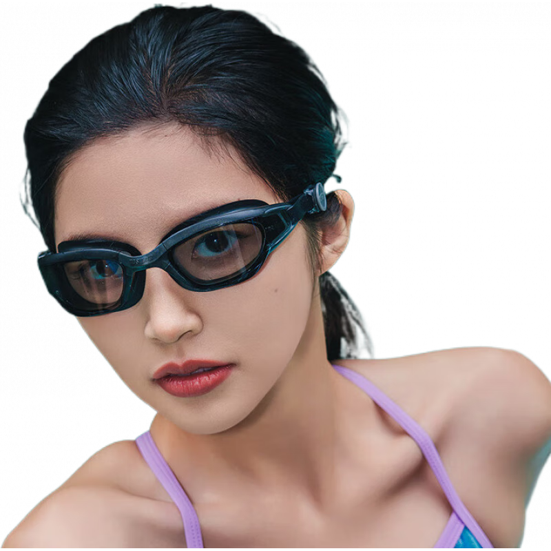 拓胜（TOSWIM）大框泳镜高清防水防雾男士游泳镜男款眼镜潜水镜装备 乌贼岛屿男神女神无镀膜款 平光