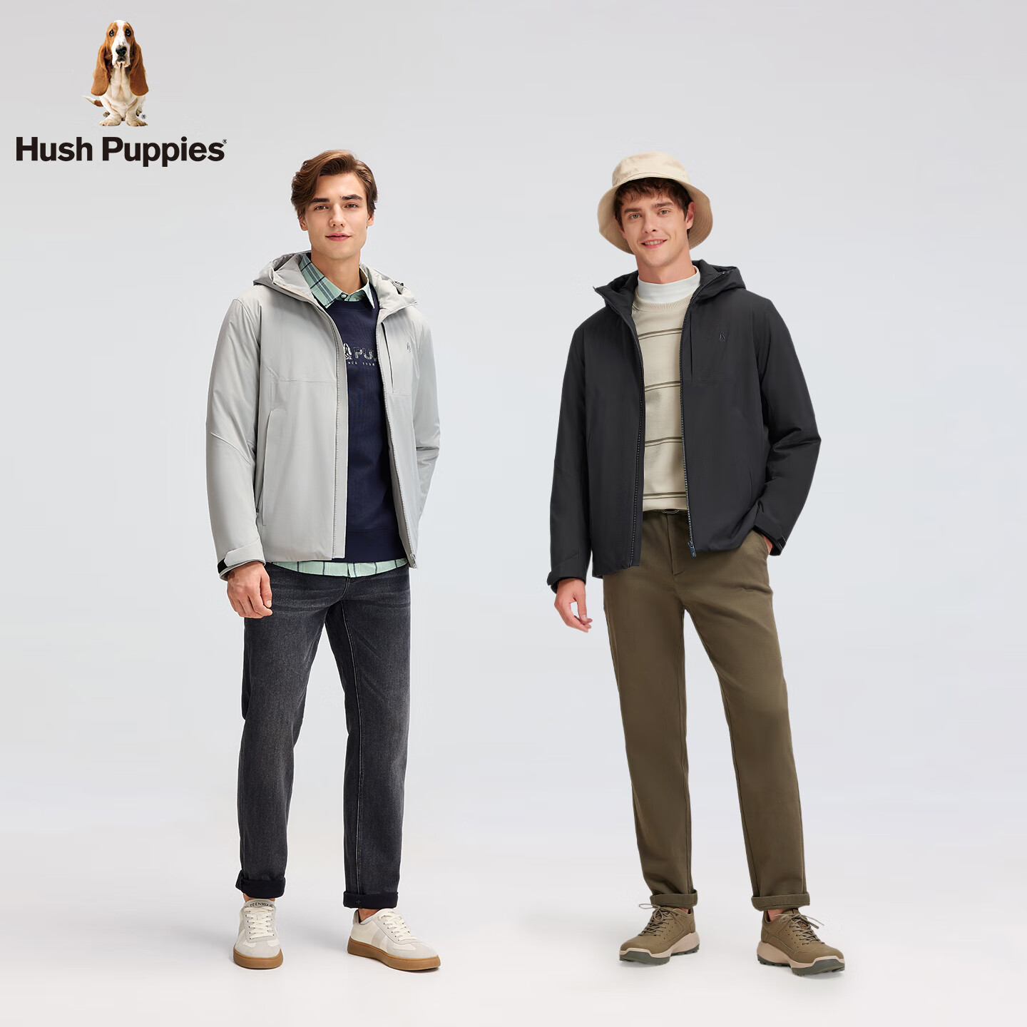 暇步士（Hush Puppies）【舒适温暖】男装2025冬季新款立挺百搭经典简洁款棉服 墨蓝色 XL