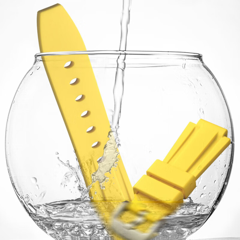 爱沃驰官方瑞士爱沃驰品牌专用原装原厂凸口液态硅胶IW手表表带男送工具 橙色