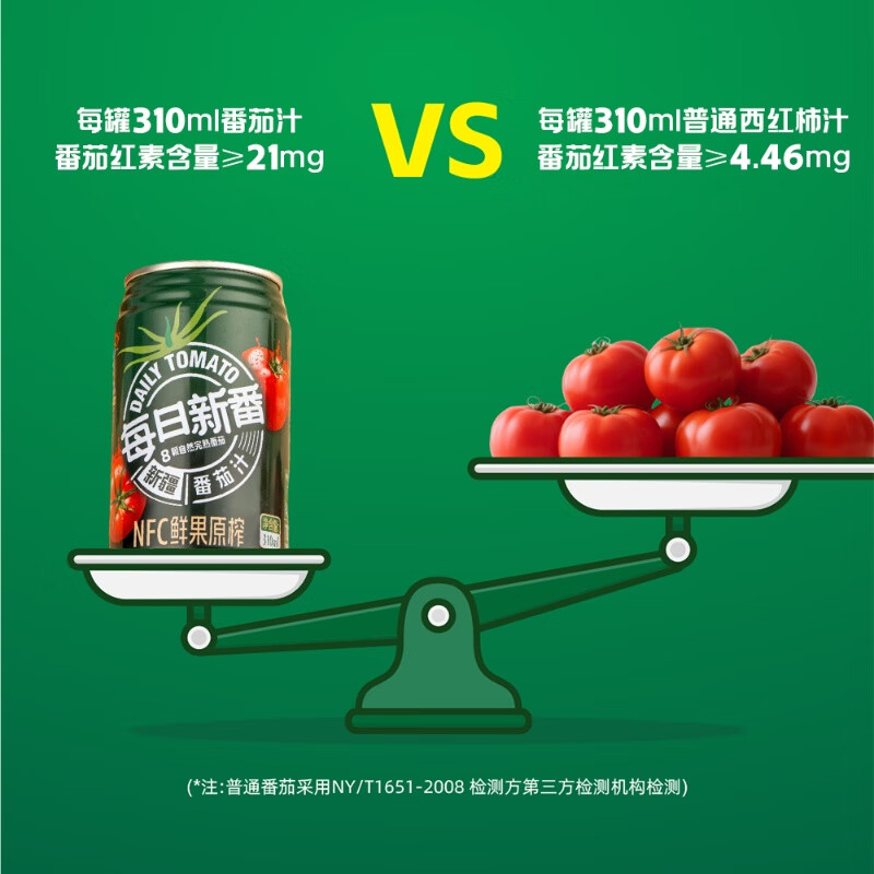 冠农股份（GUAN NONG SHARE）新疆番茄汁沙棘果蔬汁248ml*6罐西红柿代餐饮料果汁含量＞90%顺丰 番茄汁（原味不加糖）310ml*12罐【整箱】