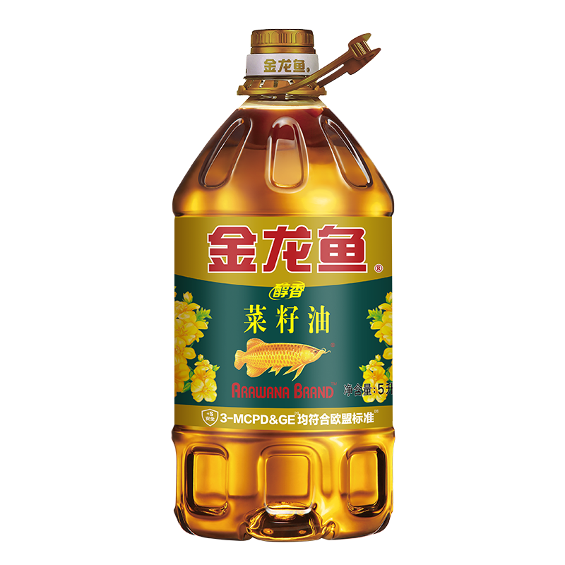 金龙鱼 食用油【保真菜籽油】醇香（纯香）菜籽油5L(新老包装交替发货)