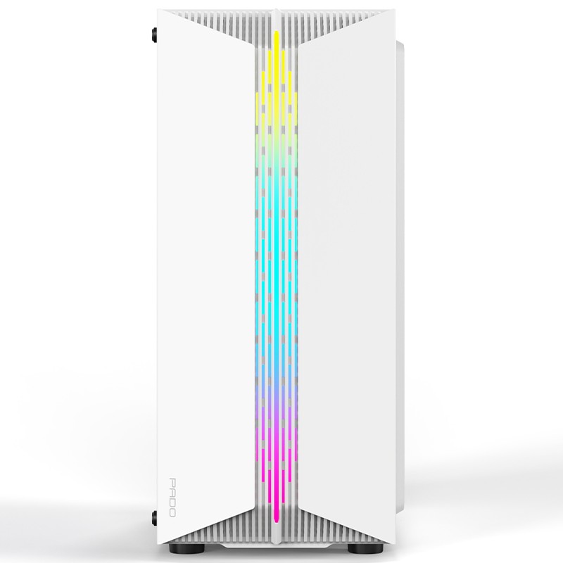 半岛铁盒（PADO）烈焰Z 白色 游戏办公台式机电脑主机箱（支持ATX主板/RGB灯条/亚克力全侧透/240冷排）