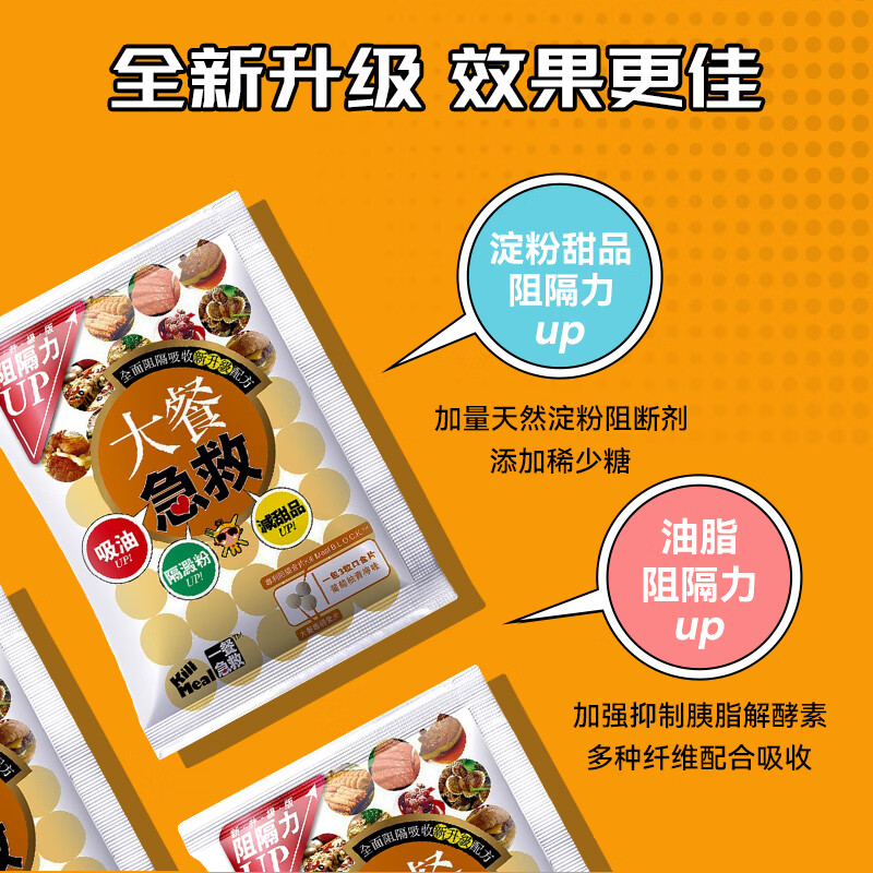 万宁（mannings）大餐急救含片控糖阻断糖分吸油脂淀粉碳水阻断餐前 3粒/包