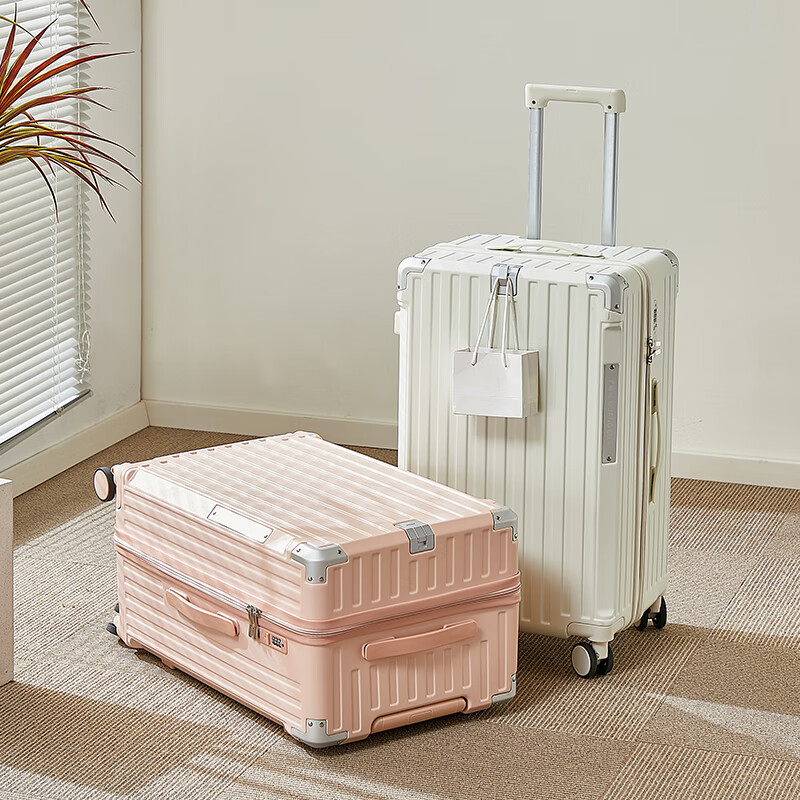 广璐迪（GUANG LU DI）三七分深舱大容量拉杆行李箱学生男万向轮密码箱女旅行箱子皮箱包 三七分大深舱箱/茱萸粉-多功能设计 28英寸 容量堪比衣柜