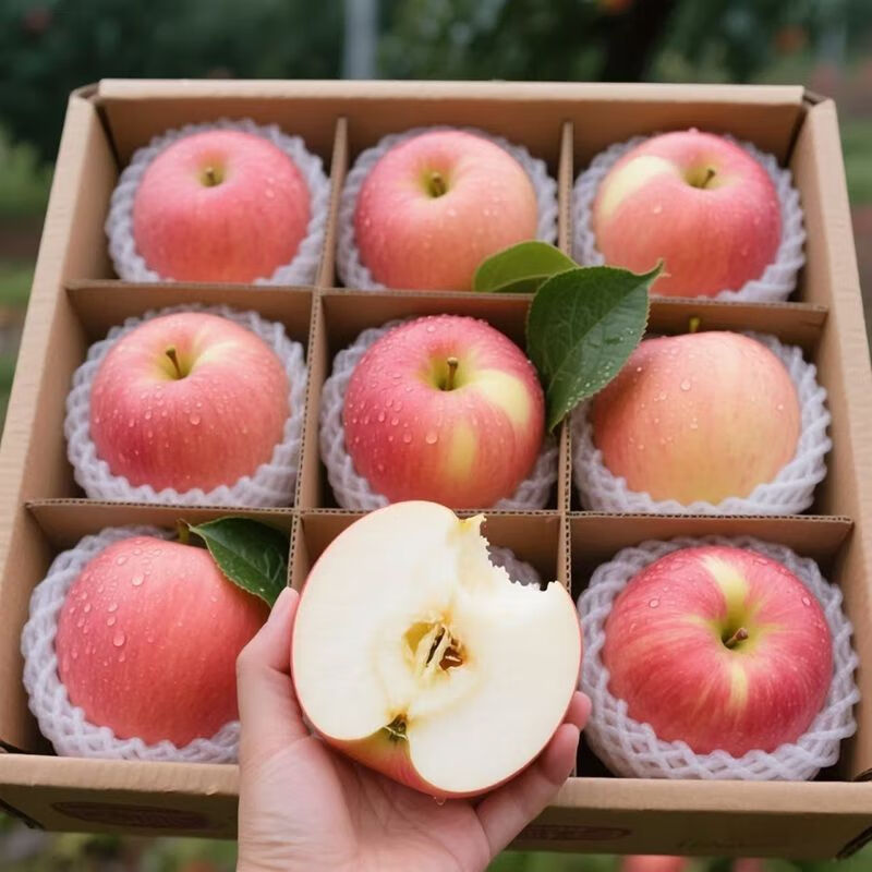 享佳恬山西红富士苹果25年当季水果生鲜脆甜新鲜时令平安果产地直发整箱 8.5斤【单果65mm+】