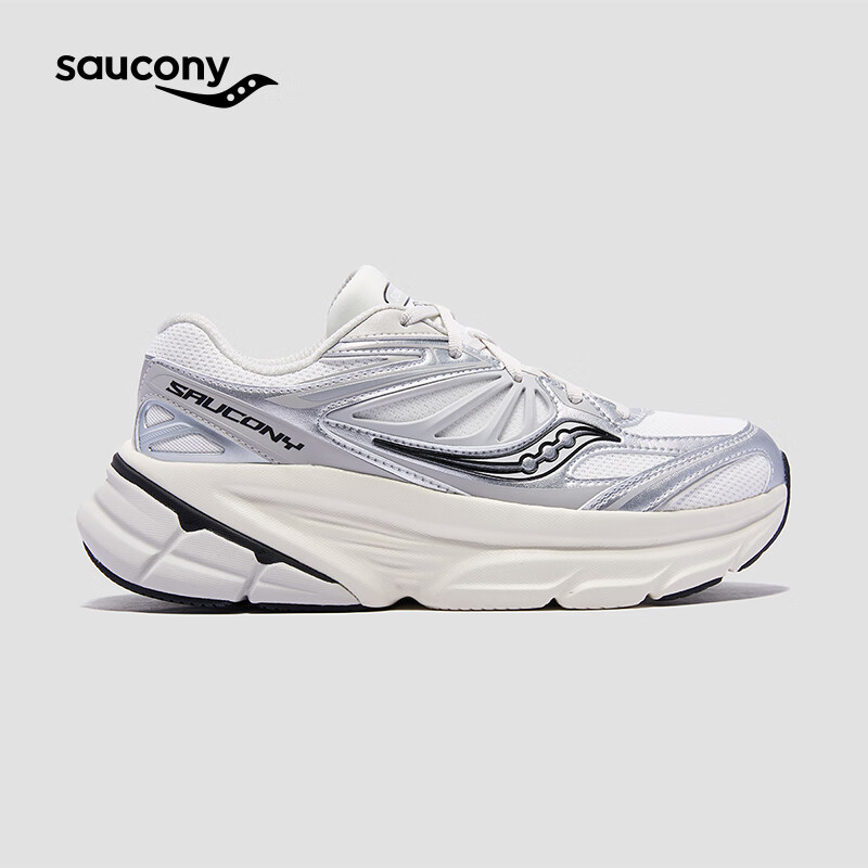 Saucony索康尼GUARD 2K复古跑鞋男女减震跑鞋透气休闲鞋跑步运动鞋子 白银5 37