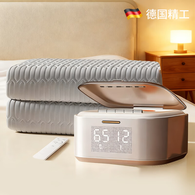 水暖电热毯双人电褥子单人水循环炕水热毯发热床垫 圆形—米家 水暖毯遥控器款200*180