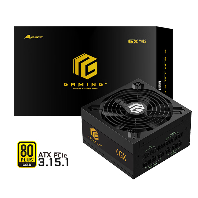 长城（Great Wall）猎金GAMING系列80PLUS金牌全模组全电压机箱主机台式机电脑电源 ATX3.1 GX+850W金牌 黑 日系电容