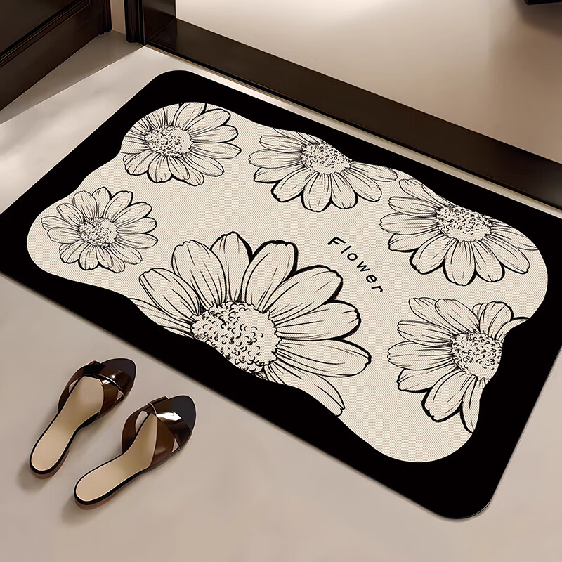 季象浴室地垫卫生间吸水垫子厨房地毯厕所门口防滑脚垫家用进入户门垫 GZN-X古曼花香 40x60 cm【吸水黑科技体验装】