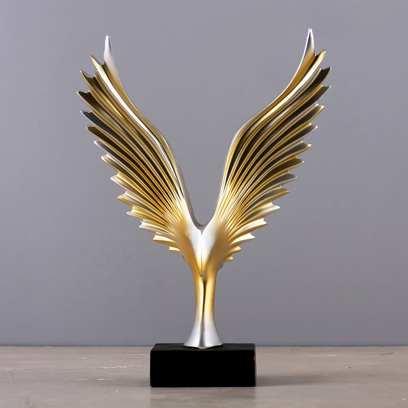 集思美 现代创意轻奢电视柜装饰摆件客厅组合工艺品办公室玄关酒柜摆设 大鹏展翅蓝色