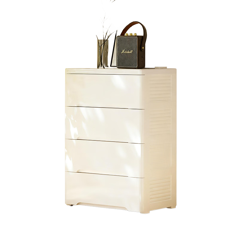 也雅（Yeya） 多層抽屜式窄縫收納柜加厚塑料衣柜兒童床頭柜衛(wèi)生間儲(chǔ)物柜子 4層