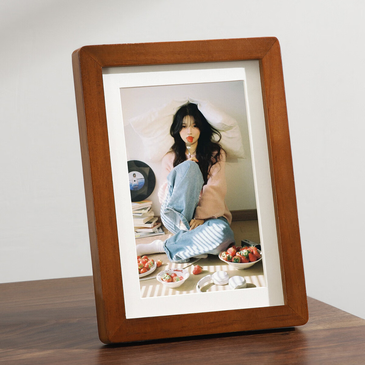 咏幻实木相框摆台照片定制情侣6寸打印七寸8寸纪念做儿童相册画框挂墙