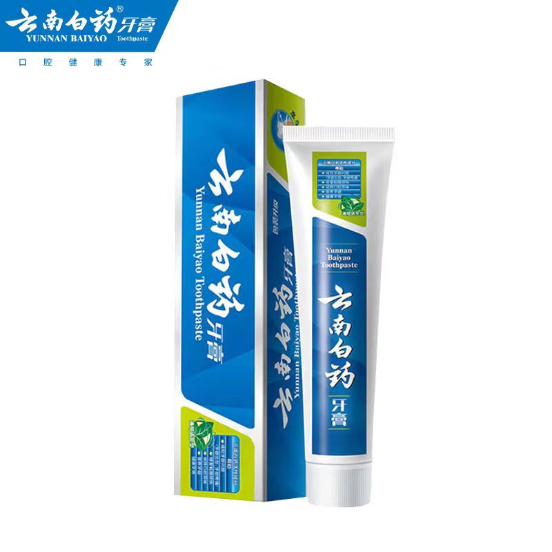 云南白药牙膏薄荷清爽型230g清新口气护龈口香温和清洁口腔清新口气正品 薄荷香230g【4支】