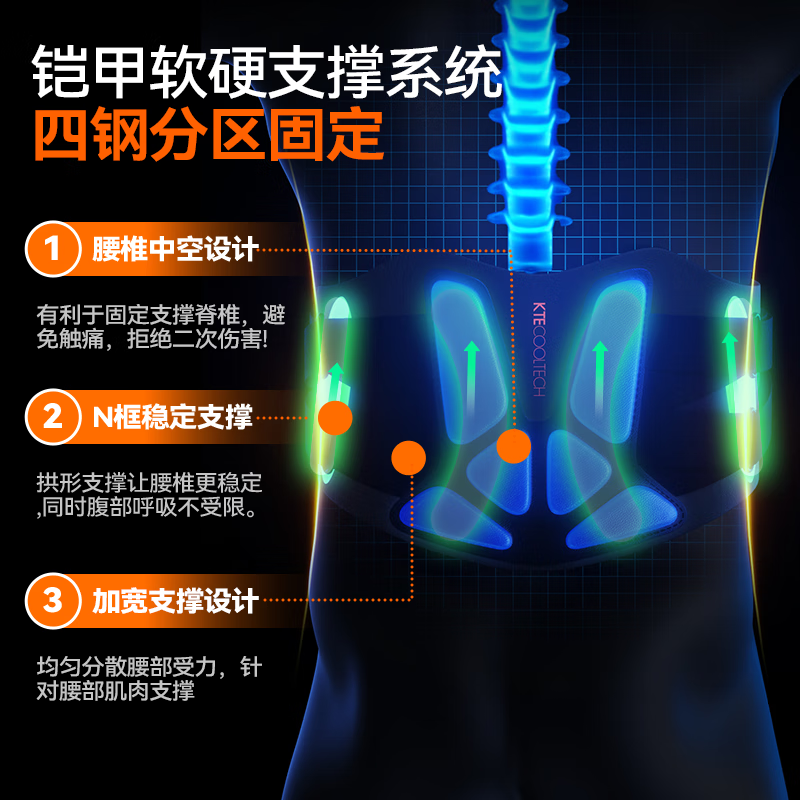 New For腰部按摩器护腰带加热腰椎按摩仪热敷久坐久站腰托中老年腰肌劳损男女士生日礼物 曜石黑(中大码)科学支撑+高效热敷+深层按摩