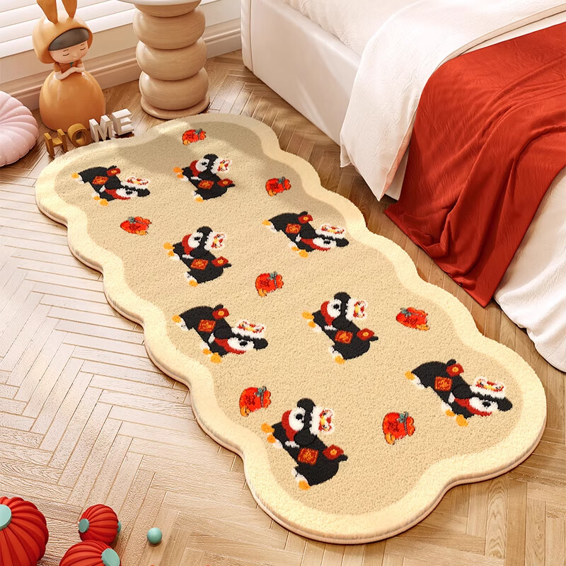 KAYE卧室床边毯加厚仿羊绒地垫儿童房间衣帽间床边地毯床前飘窗小毯子 FYR-Y米拉小狗-01 50X140cm