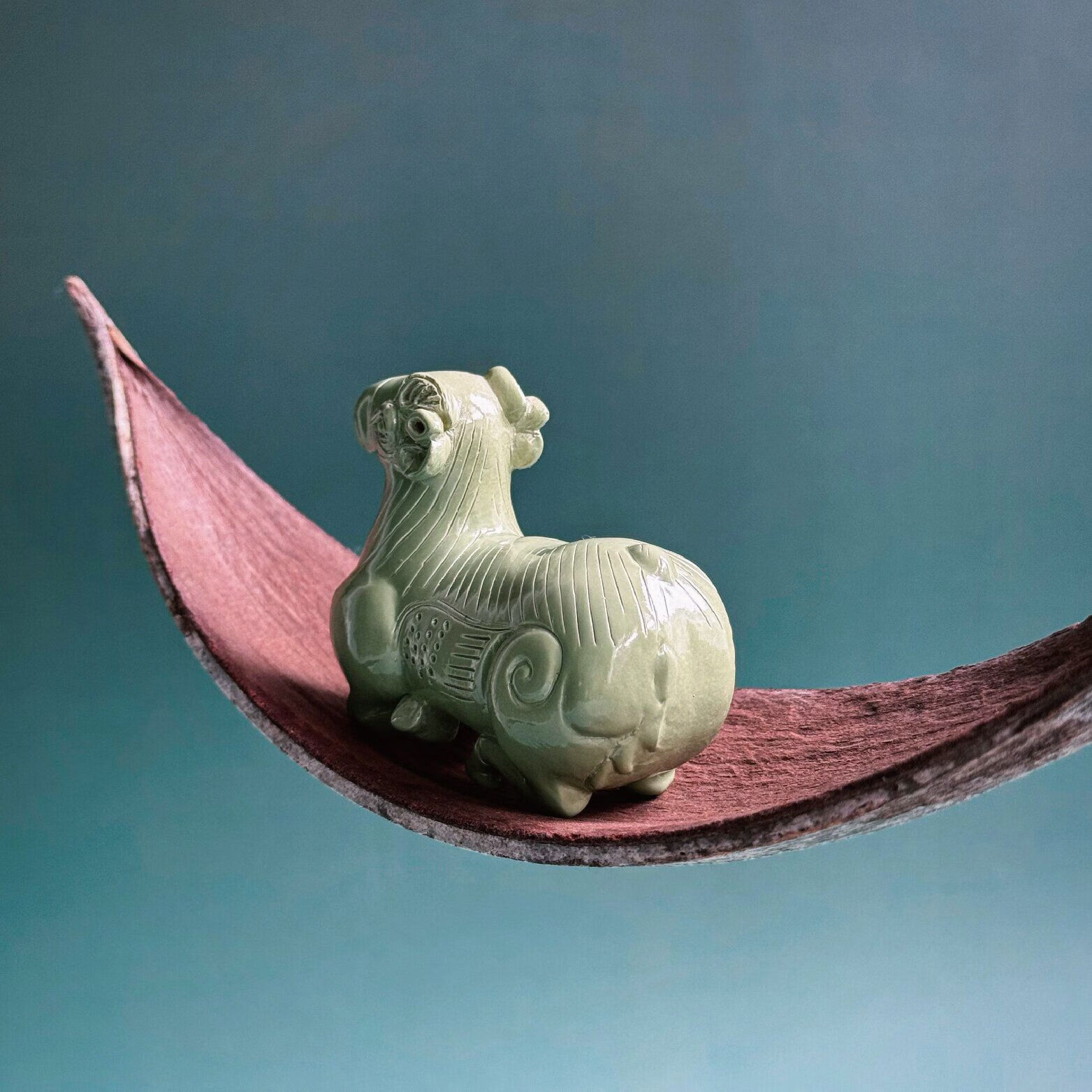 南京六朝博物馆文创立体冰箱贴六朝青瓷系列青瓷羊南京摆件伴手礼 青瓷羊