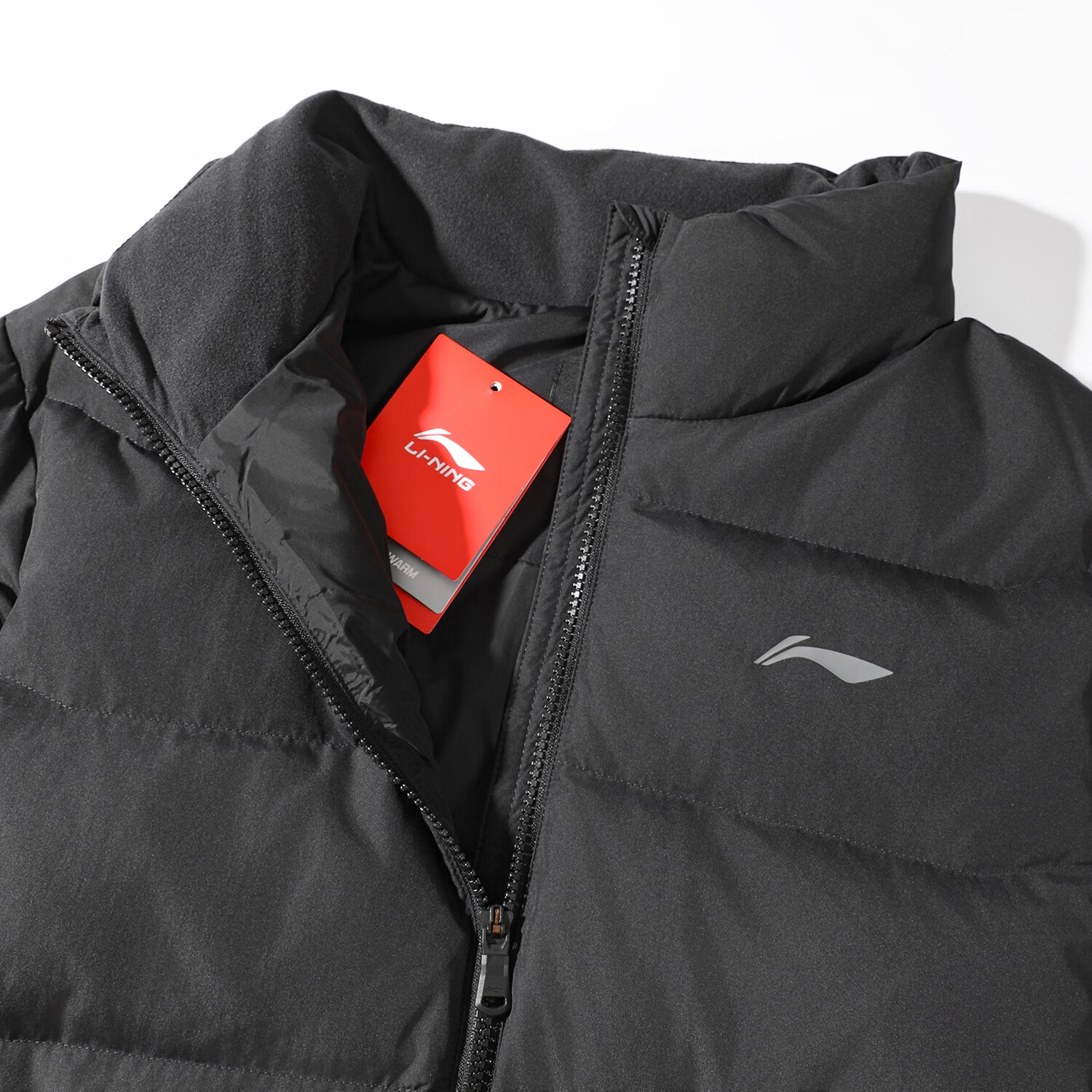 李宁运动90%鸭绒短羽绒服男款2025冬季新款修身休闲保暖防风夹克 黑色 充绒量 L码147克 XL码156.5克 XL 180