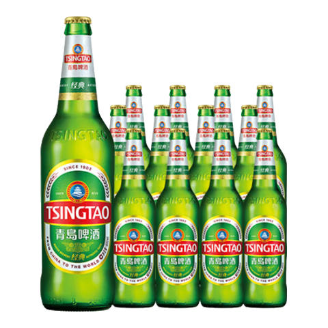 青岛啤酒经典啤酒10度 600mL 12瓶