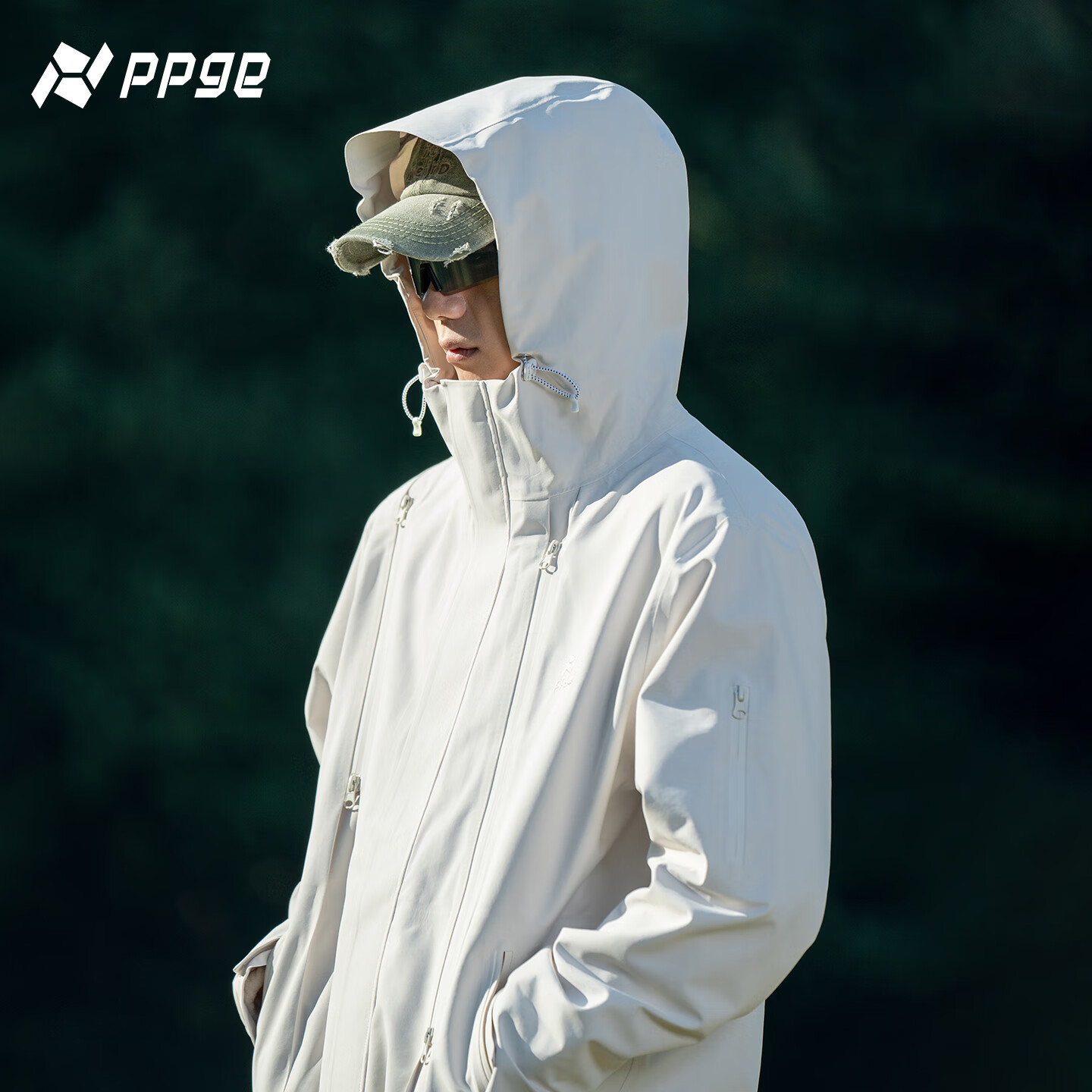 PPGE冲锋衣三合一本命年骐骥红可拆卸户外徒步登山服男女同款夹克外套 流云白 M