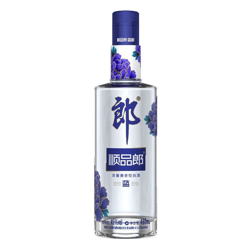 郎酒顺品郎蓝顺 白酒 兼香 45度 480ml*1 单瓶装 纯粮光瓶