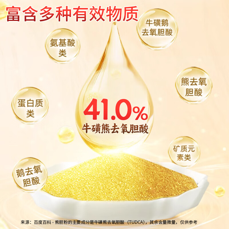 [金熊华夏]熊胆粉 0.1g*30支 3盒装 礼盒装金胆粉清肝明目养肝护胆咽喉肿痛口干口苦口臭吉林延边道地原料厂家直售正品保障 健康送礼好物