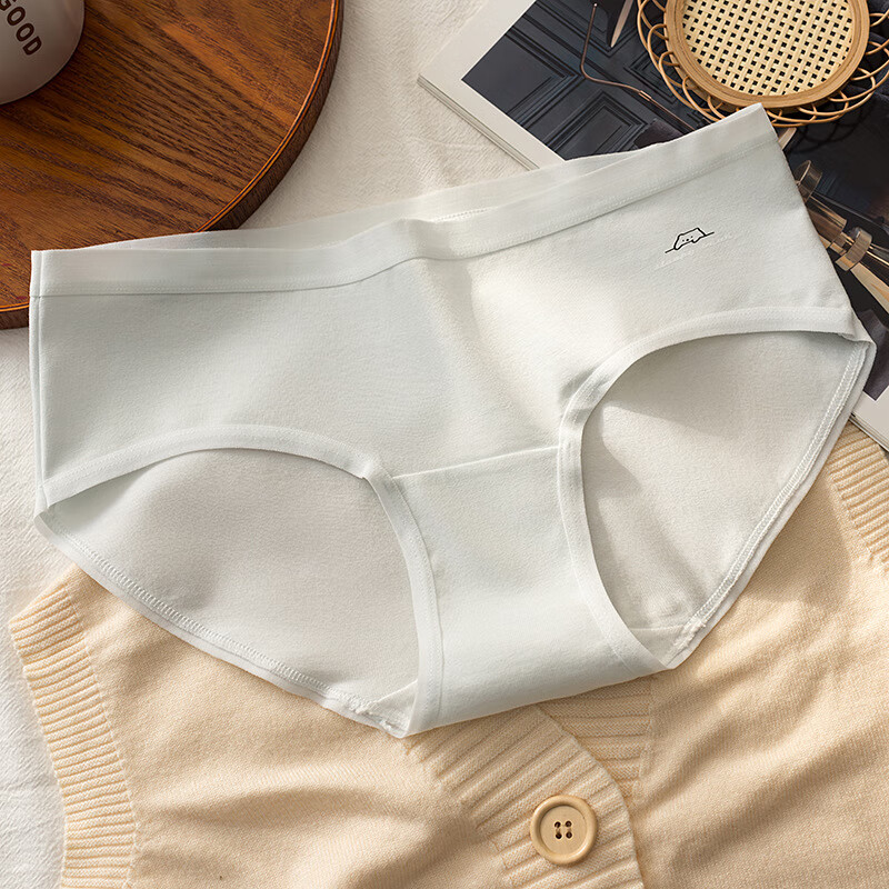 雅鹿10A纯棉少女内裤甜美卡通三角裤蓝色小碎花底裤清新学生青少年 黄色+粉色+浅蓝+灰色 XL