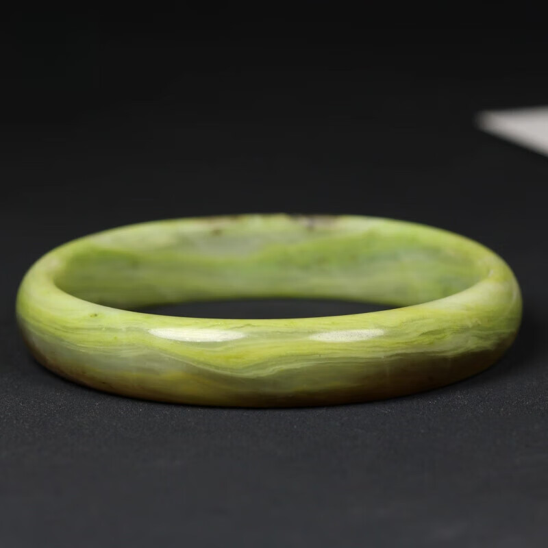 南阳独山玉手镯老坑天蓝料独玉镯子送老师节日礼物55-5 2910     内径59.2