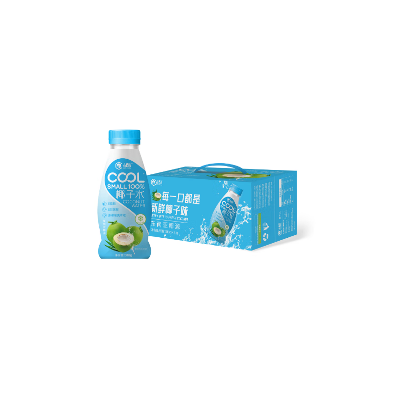 小酷 COOL SMALL100%NFC椰子水310g孕妈妈放心喝运动健身电解质果汁饮料 椰子水310g*20瓶