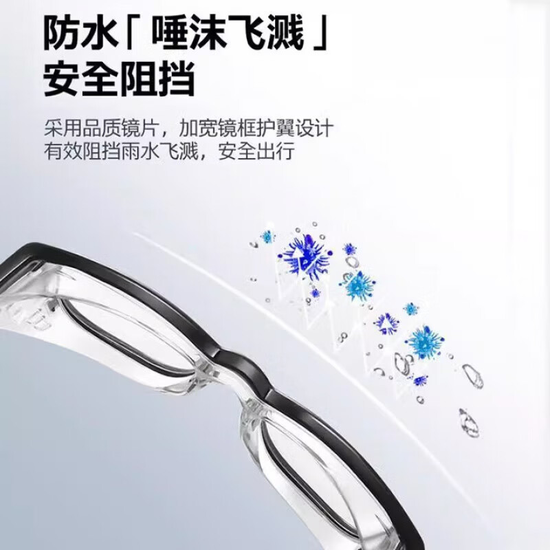 LUCYLEE美国术后专用眼镜防护眼罩干眼症变色护目镜防蓝光近视手术遮光 亮黑灰-全包围【偏光/眼部术后遮光】