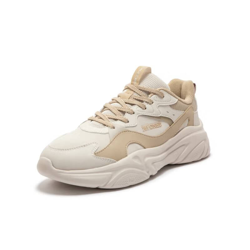 361°男鞋运动鞋秋冬季百搭通勤健身休闲慢跑步鞋 燕麦奶/杏茶色 42